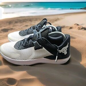 Under Armour Project Rock BSR 2 Mens 11.5 Womens 13 White Training Shoes